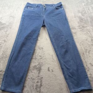 Basler Julienne Womens Jeans Blue Stretch Comfort European Designer Sz 34 x 31‎